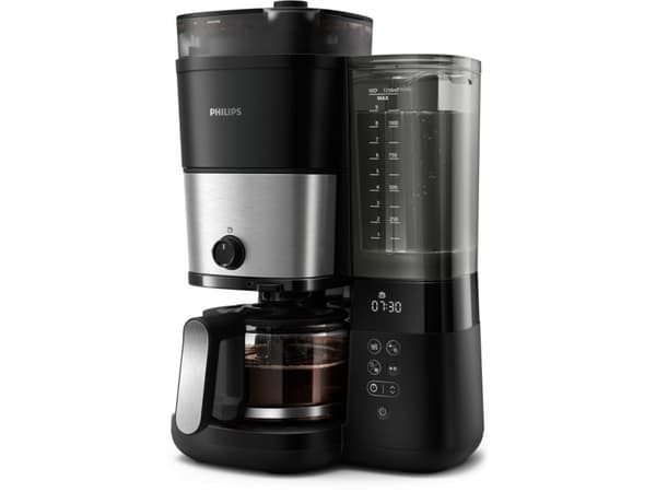 Philips All-in-1 Brew HD7900 Kaffemaskin med integrert kvern, Kaffebrygger (drypp), 1,25 l, Kaffe bønner, Innebygd kaffekvern, Sort