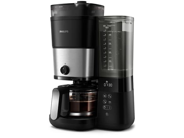 Philips All-in-1 Brew HD7900 Kaffebryggare med kvarn, Droppande kaffebryggare, 1,25 l, Kaffebönor, Inbyggd kvarn, Svart