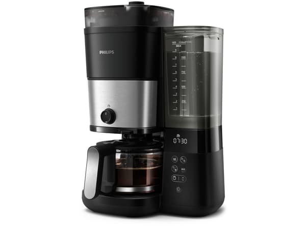 Philips All-in-1 Brew HD7900 Kaffemaskin med integrert kvern, Kaffebrygger (drypp), 1,25 l, Kaffe bønner, Innebygd kaffekvern, Sort