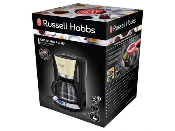 Russell Hobbs Colours Plus 24033-56 - Kaffemaskin - 15 koppar - kräm