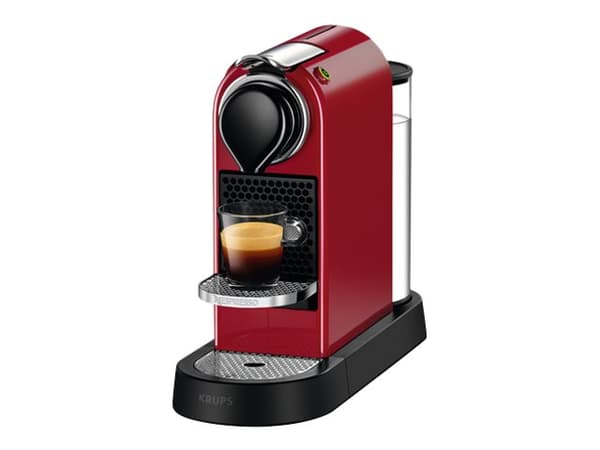 Krups Nespresso CitiZ XN741510 - Kaffemaskin - 19 bar - Kirsebærrød