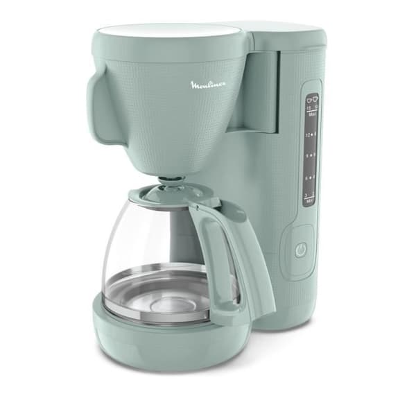 MOULINEX Morning Filter kaffebryggare 1,25 L, Fronttank, Vridbar filterhållare, Anti-droppsystem, Håll varm FG2M1310
