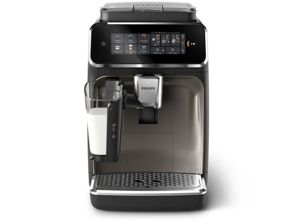 Philips Series 3300 EP3347 Helautomatisk espressomaskin, Pute kaffemaskin, 1,8 L, Kaffebønner, Kvernet kaffe, Innebygd kvern, 230 W, Svart, Krom