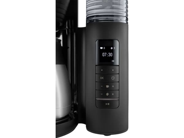 Melitta Aromafresh PRO, Droppande kaffebryggare, 1,25 l, Kaffebönor, Malat kaffe, Inbyggd kvarn, 1080 W, Svart