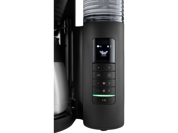 Melitta Aromafresh PRO, Droppande kaffebryggare, 1,25 l, Kaffebönor, Malat kaffe, Inbyggd kvarn, 1080 W, Svart