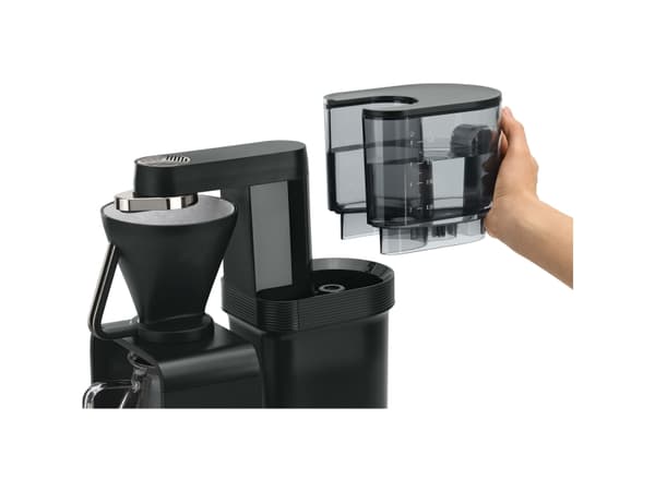 Melitta 1024-11, Kaffebrygger (drypp), Innebygd kaffekvern, 1515 W, Sort, Sølv