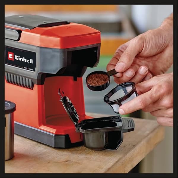 Cafékanna - Einhell - TE-CF 18 Li-Solo - Röd - 1 kopp - Filter