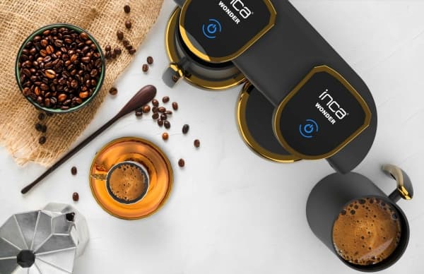 Inca IKM-02, Tyrkisk kaffemaskin, 0,25 l, Malt kaffe, 400 W, Sort, Gull