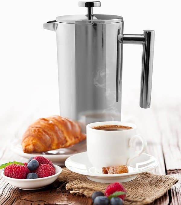 Café ole kaffebryggare - CFD-12 - Cafe Ole dubbelväggig kaffebryggare i 18/10 rostfritt stål - spegelfinish, 12 halvkoppar
