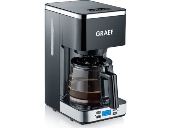 Graef FK502EU, Kaffebrygger (drypp), 1,25 l, Malt kaffe, 1000 W, Sort, Rustfritt stål