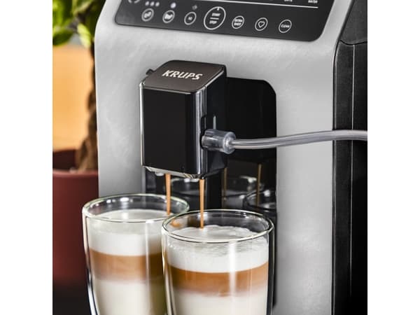 Krups Evidence ECO-Design EA897A, Kombi-kaffemaskin, 2,3 l, Kaffe bønner, Innebygd kaffekvern, 1450 W, Sort, Grå