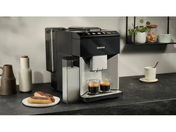 Siemens EQ.500 TQ513R01, Espressomaskin, 1,9 l, Kaffebönor, Inbyggd kvarn, 1500 W, Svart, Silver