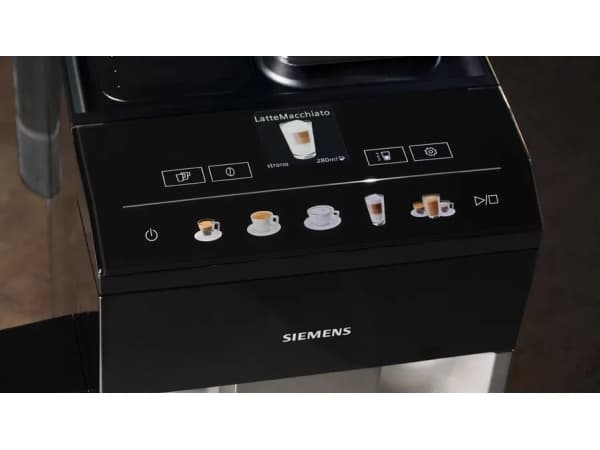 Siemens EQ.500 TQ513R01, Espressomaskin, 1,9 l, Kaffebönor, Inbyggd kvarn, 1500 W, Svart, Silver