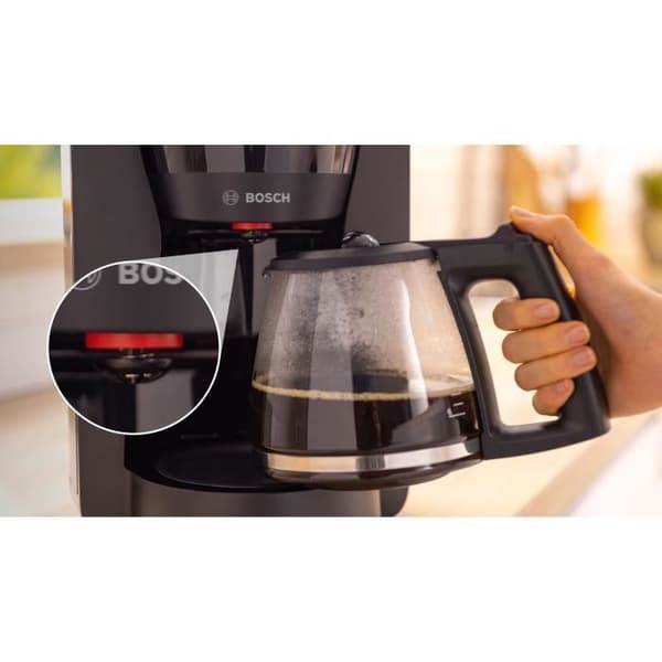 Filter kaffebryggare - BOSCH - TKA2M113 MyMoment - Svart - Kapacitet 1,25L - glaskanna - anti-droppsystem