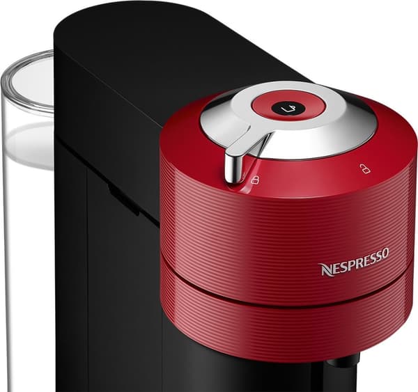 Krups Nespresso Vertuo Next -kapselikeitin, musta/punainen