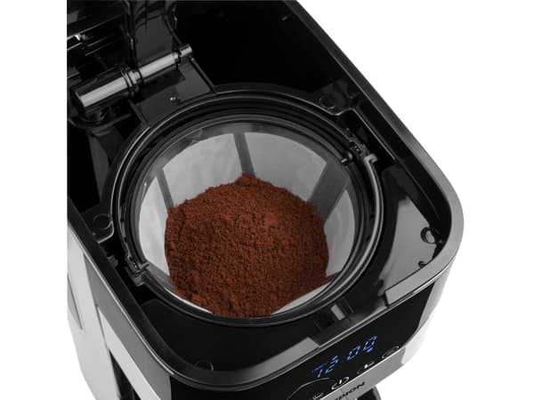 MEDION MD 18458, Kaffebrygger (drypp), 1,2 l, Malt kaffe, 900 W, Sort, Rustfritt stål