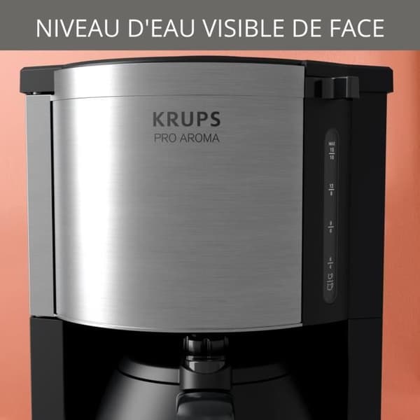 KRUPS Pro Aroma KM305D10 isolerad filterkaffebryggare - 12 koppar - Håller värmen i 4 timmar - Anti-dropp
