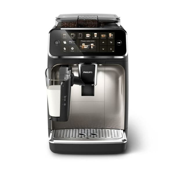 Philips 5400-serien automatisk espressomaskin, LatteGo mjölksystem, pekskärm, svart (EP5447/90)