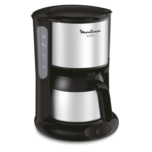 MOULINEX Subito Inox isotermisk filterkaffebryggare, 0,9 L, 8 till 12 koppar, Håller sig varm i 4 timmar, Anti-droppsystem FT360811