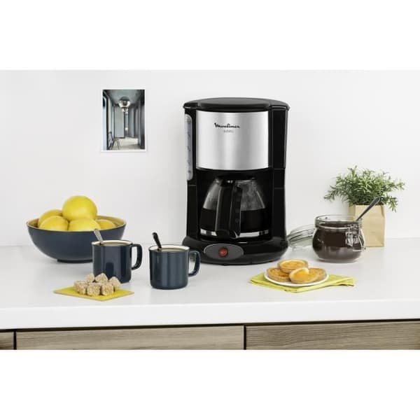 MOULINEX SUBITO klassisk filterkaffebryggare - 15 koppar - Svart/Rostfritt stål