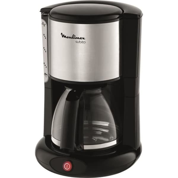 MOULINEX SUBITO klassisk filterkaffebryggare - 15 koppar - Svart/Rostfritt stål