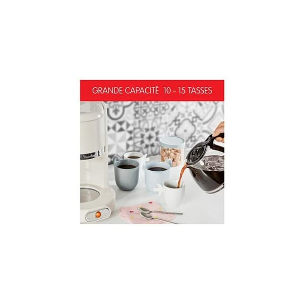 Filterkaffebryggare - MOULINEX - FG381A10 - Elfenben - 1,25L - 15 koppar