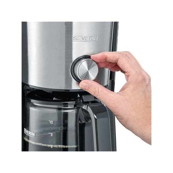Programmerbar kaffebryggare 10 koppar 1,4L 1000W med aromväljare och LCD-skärm - SEVERIN