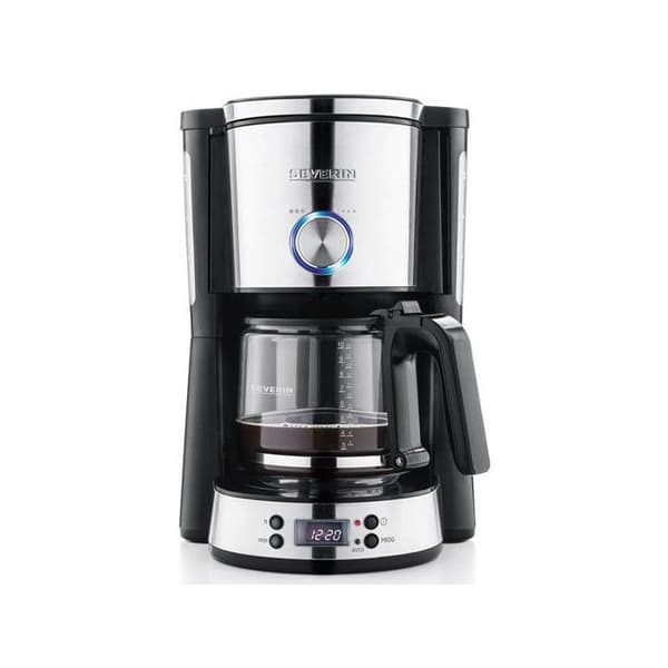 Programmerbar kaffebryggare 10 koppar 1,4L 1000W med aromväljare och LCD-skärm - SEVERIN