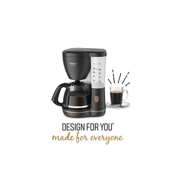 TEFAL Includeo filterkaffebryggare - 15 koppar - Automatisk avstängning - Svart