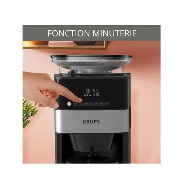 Filterkaffebryggare - Krups - KM832810 - 10 koppar - Programmerbar - Svart