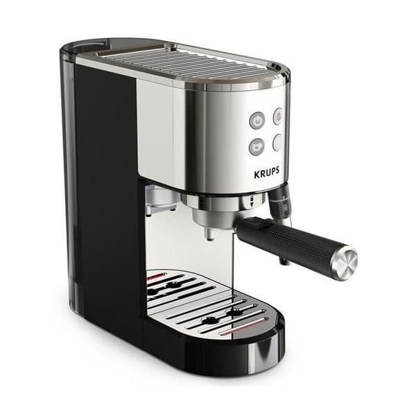 Espressokaffebryggare - KRUPS - XP444C10 - Inox - 2 koppar - Automatisk avstängning
