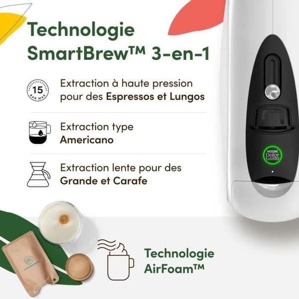 KRUPS NESCAFÉ Dolce Gusto kaffemaskin, komposterbara kapslar, Neo White KP850110