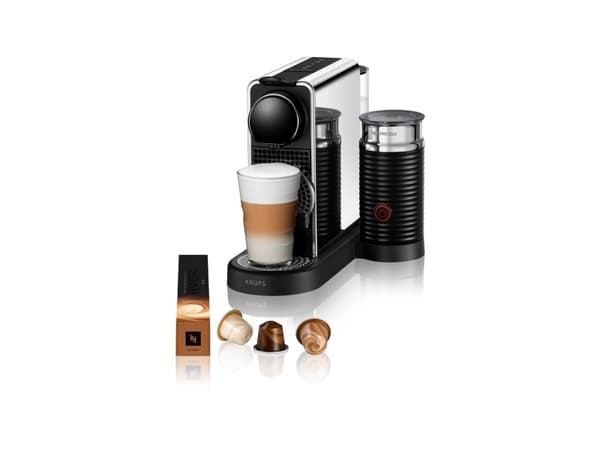Krups NES CITIZ PLATINUM & MILK XN630D10, Kapseldrevet kaffemaskin, 1 l, Kaffe kapsyl, 1260 W, Rustfritt stål