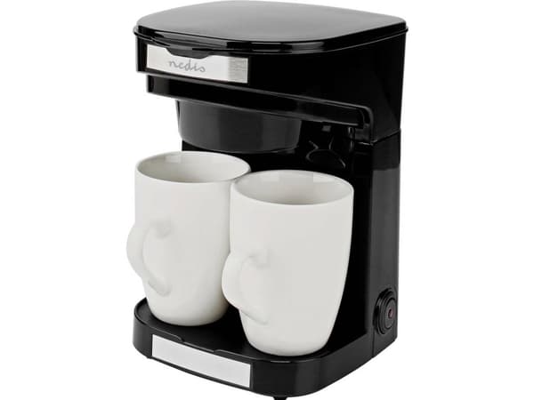 Nedis KACM140EBK, Droppande kaffebryggare, Malat kaffe, 450 W, Svart