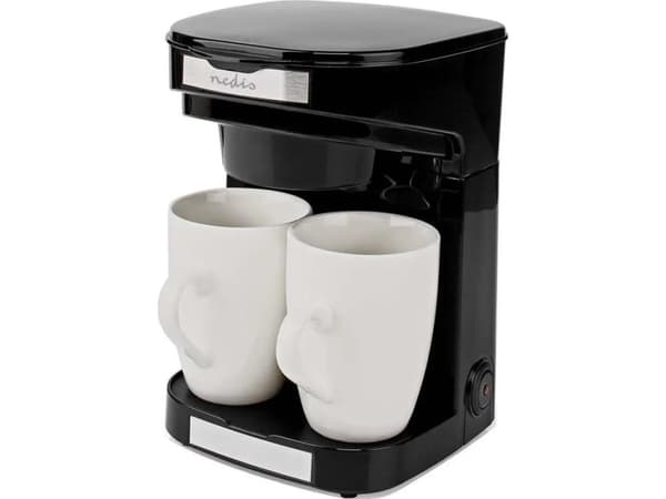 Nedis KACM140EBK, Kaffebrygger (drypp), Malt kaffe, 450 W, Sort