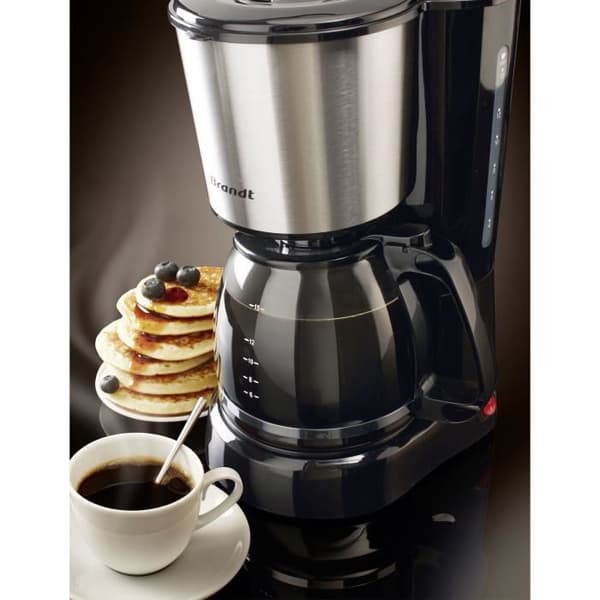 Elektrisk kaffebryggare - BRANDT - CAF815X - 15 koppar - 800 W - Svart