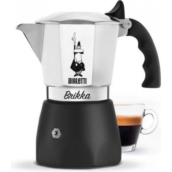 Kaffebryggare - BIALETTI - Brikka - 4 koppar - Aluminium - Självrengörande säkerhetssystem