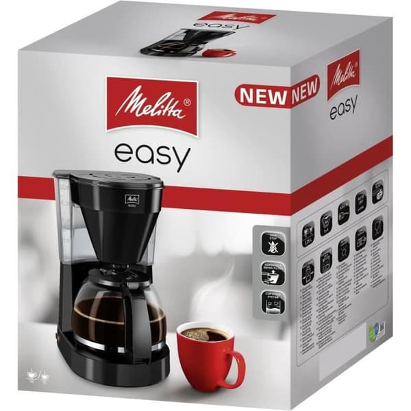 MELITTA Easy II 1023-02 filterkaffebryggare - 1050 W - Svart