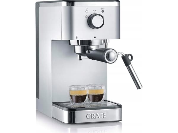 Graef ES400, Espressomaskin, 1,25 l, Malt kaffe, 1400 W, Rustfritt stål