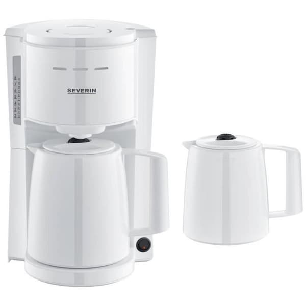 Severin KA 9309 Vit kaffebryggare med värmetålig kanna
