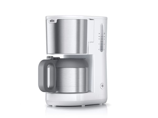 Braun IDCollection KF1505 WH, Droppande kaffebryggare, 1,2 l, Malat kaffe, 1000 W, Vit