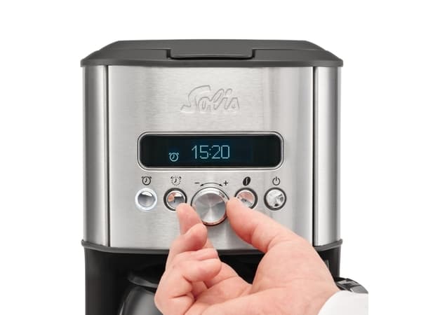 Solis Aroma Brewer, Kapsel kaffemaskine, 1,7 L, Kaffebønner, Kaffekapsel, Malet kaffe, 1035 W, Sort, Stål, Transparent