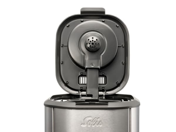 Solis Aroma Brewer, Kapsel kaffemaskine, 1,7 L, Kaffebønner, Kaffekapsel, Malet kaffe, 1035 W, Sort, Stål, Transparent
