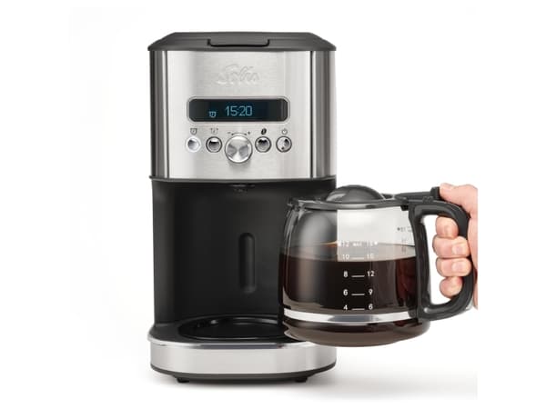 Solis Aroma Brewer, Kapsel kaffemaskine, 1,7 L, Kaffebønner, Kaffekapsel, Malet kaffe, 1035 W, Sort, Stål, Transparent