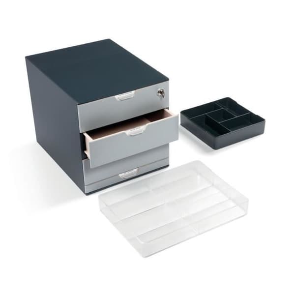 Förvaringsmodul - Slitstark - Antracitgrå - 4 lådor - Kaffeplats - Robust design