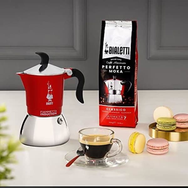 Bialetti Fiammetta induktionskaffebryggare - 2 koppar - Röd - Kompatibel med alla värmekällor