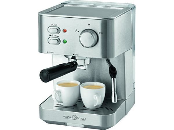 ProfiCook PC-ES 1109 - Kaffemaskin med melkeskummer - 15 bar - rustfritt stål