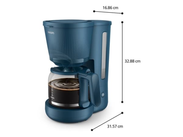 Philips HD7411/70, Kaffebrygger (drypp), 1,38 l, Malt kaffe, 1080 W, Blå