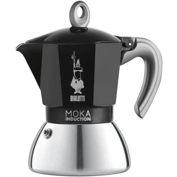 BIALETTI Induktion kaffebryggare Moka 4 koppar svart ny version