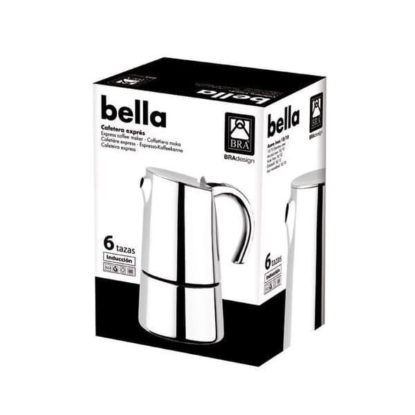 Kaffebryggare - Isogona - Bella - 18/10 rostfritt stål - 6 koppar - Avtagbart filter